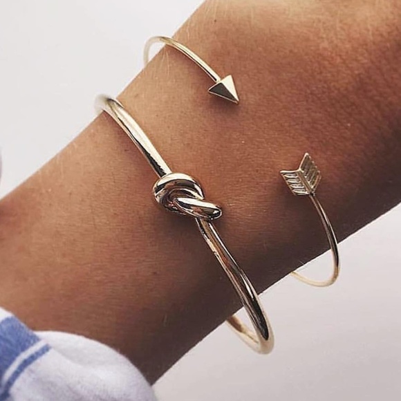 Jewelry - CHLOE Arrow and Knot Bracelet Set - 2 pc